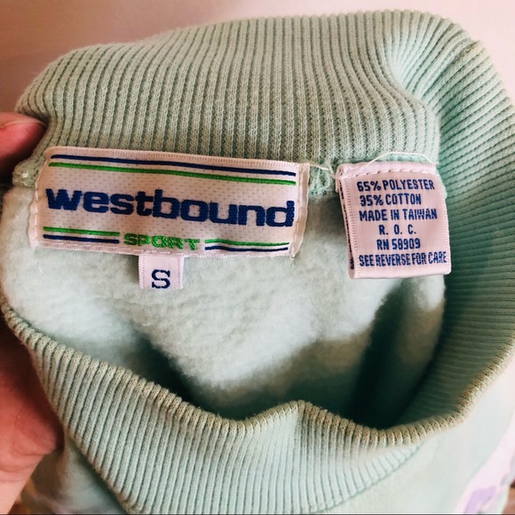 VTG Westbound Mint Green Grandma sweatshirt - Picture 5 of 5